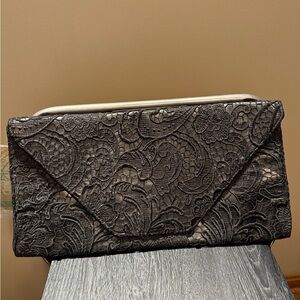 Jessica Simpson Black Lace Clutch